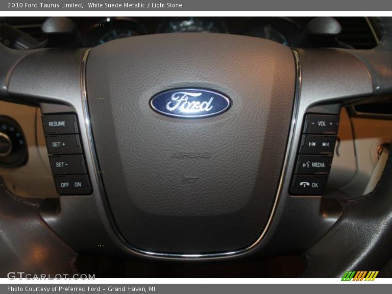 White Suede Metallic / Light Stone 2010 Ford Taurus Limited