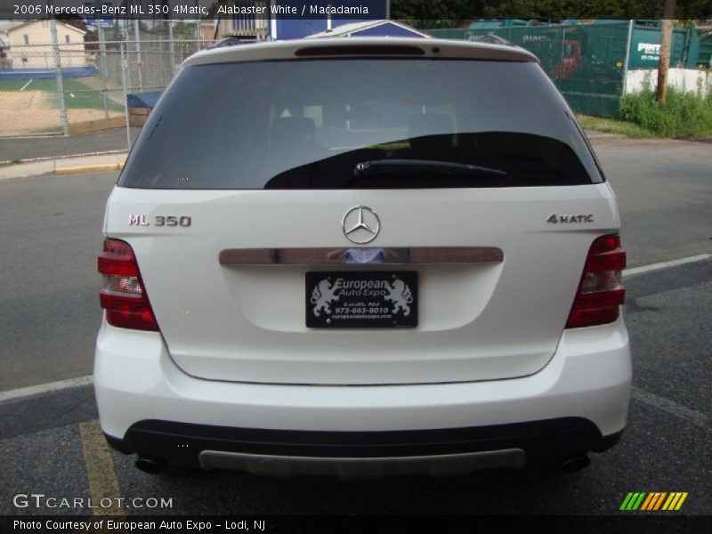 Alabaster White / Macadamia 2006 Mercedes-Benz ML 350 4Matic