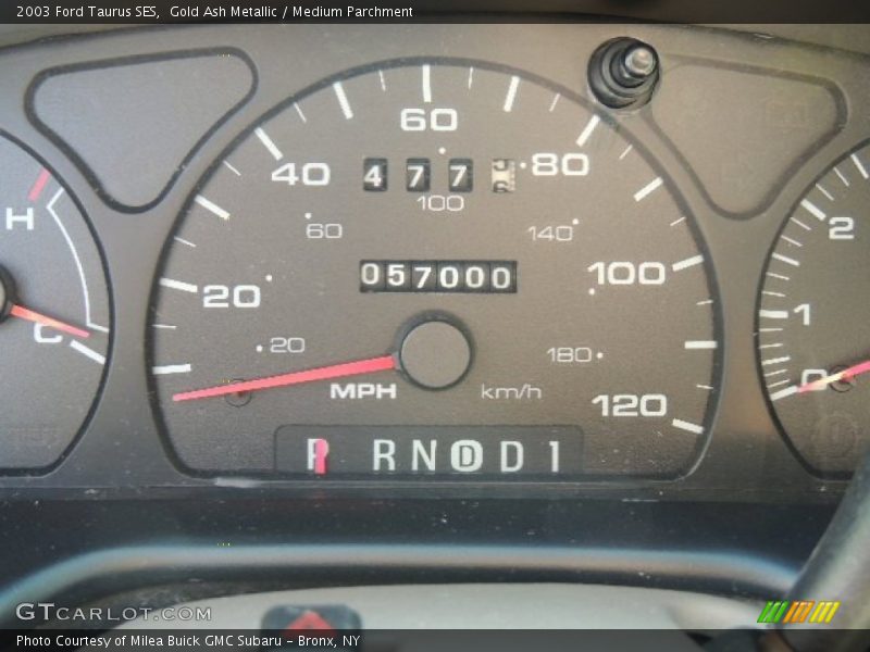 Gold Ash Metallic / Medium Parchment 2003 Ford Taurus SES