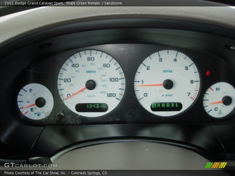 Shale Green Metallic / Sandstone 2001 Dodge Grand Caravan Sport