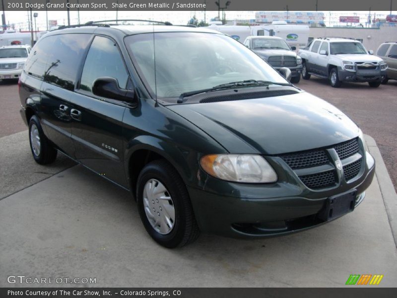 Shale Green Metallic / Sandstone 2001 Dodge Grand Caravan Sport