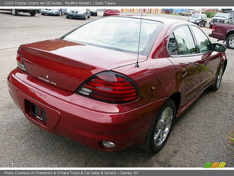 Redfire Metallic / Dark Taupe 2003 Pontiac Grand Am SE Sedan