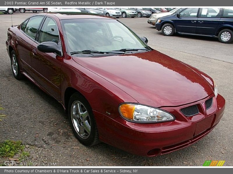Redfire Metallic / Dark Taupe 2003 Pontiac Grand Am SE Sedan