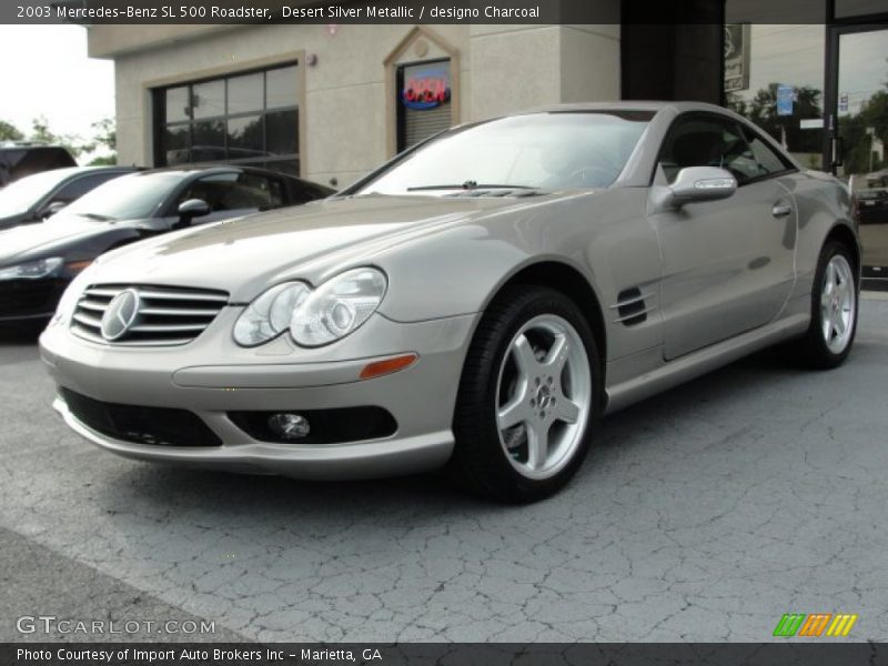 Desert Silver Metallic / designo Charcoal 2003 Mercedes-Benz SL 500 Roadster