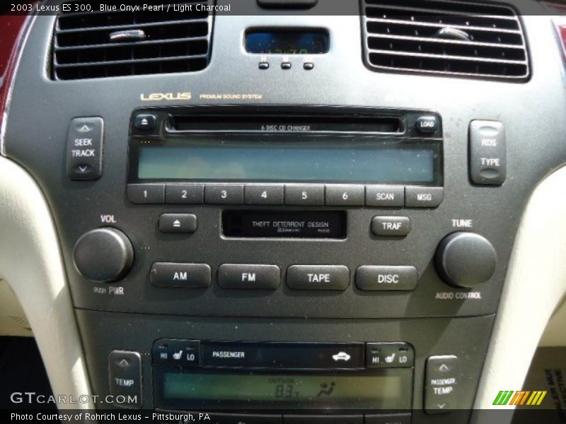 Blue Onyx Pearl / Light Charcoal 2003 Lexus ES 300