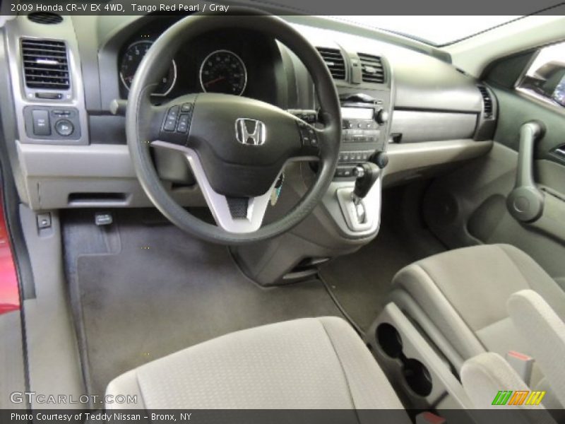 Tango Red Pearl / Gray 2009 Honda CR-V EX 4WD