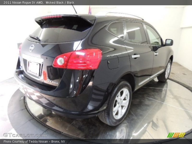 Wicked Black / Black 2011 Nissan Rogue SV AWD