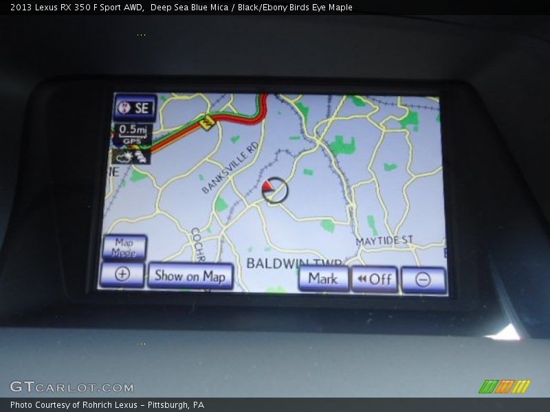 Navigation of 2013 RX 350 F Sport AWD