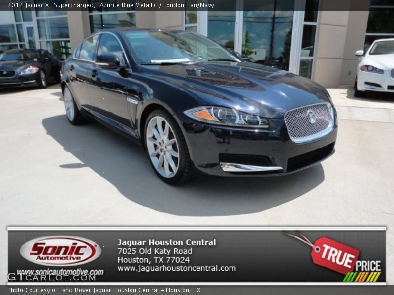 Azurite Blue Metallic / London Tan/Navy 2012 Jaguar XF Supercharged