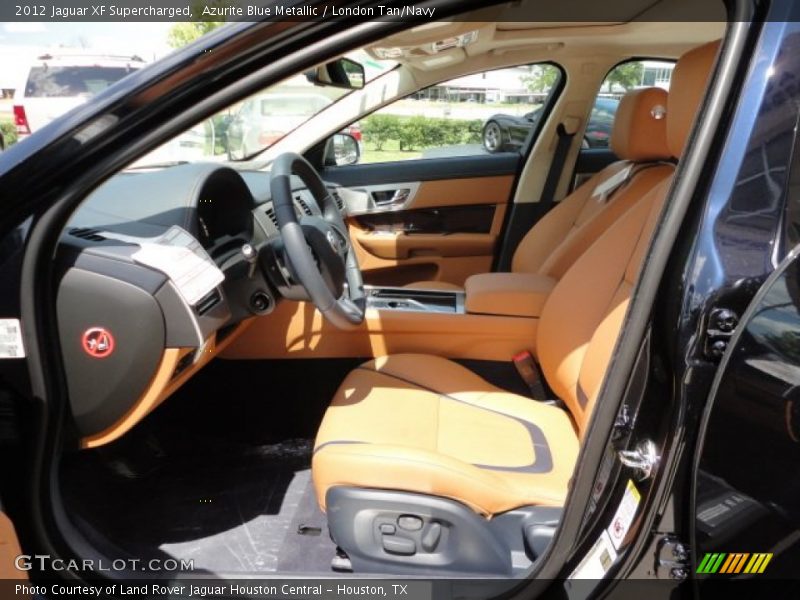 Azurite Blue Metallic / London Tan/Navy 2012 Jaguar XF Supercharged