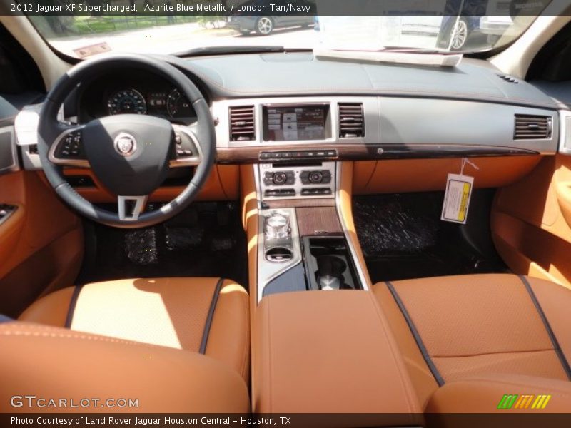Azurite Blue Metallic / London Tan/Navy 2012 Jaguar XF Supercharged