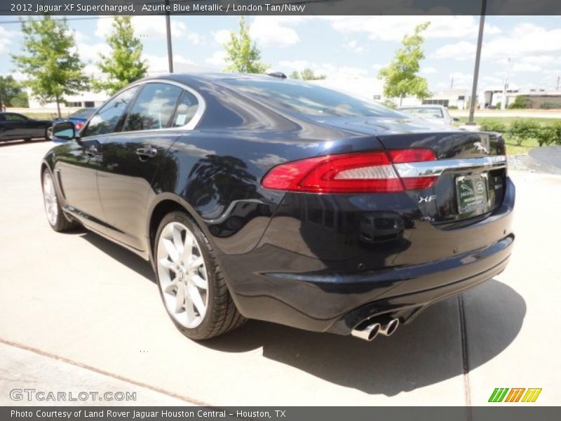 Azurite Blue Metallic / London Tan/Navy 2012 Jaguar XF Supercharged