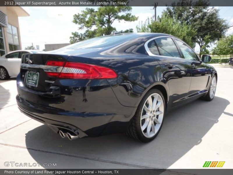 Azurite Blue Metallic / London Tan/Navy 2012 Jaguar XF Supercharged