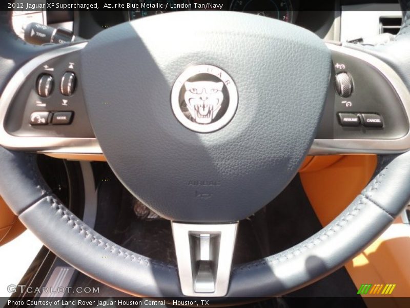 Azurite Blue Metallic / London Tan/Navy 2012 Jaguar XF Supercharged