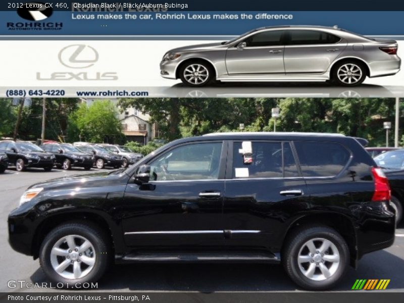 Obsidian Black / Black/Auburn Bubinga 2012 Lexus GX 460