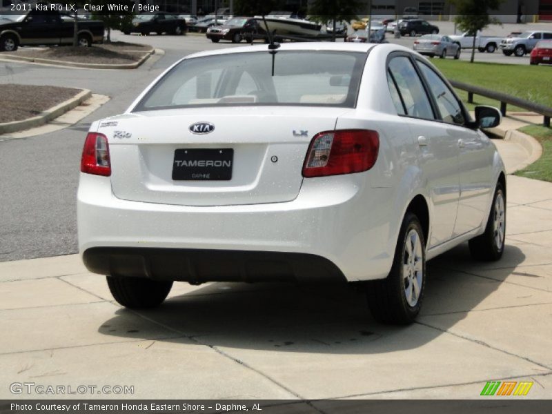 Clear White / Beige 2011 Kia Rio LX