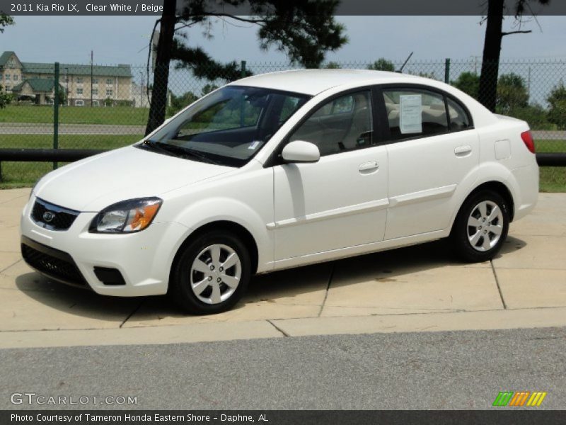 Clear White / Beige 2011 Kia Rio LX