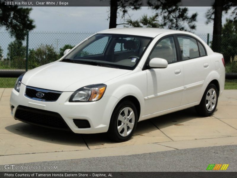 Clear White / Beige 2011 Kia Rio LX