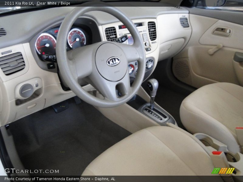 Clear White / Beige 2011 Kia Rio LX