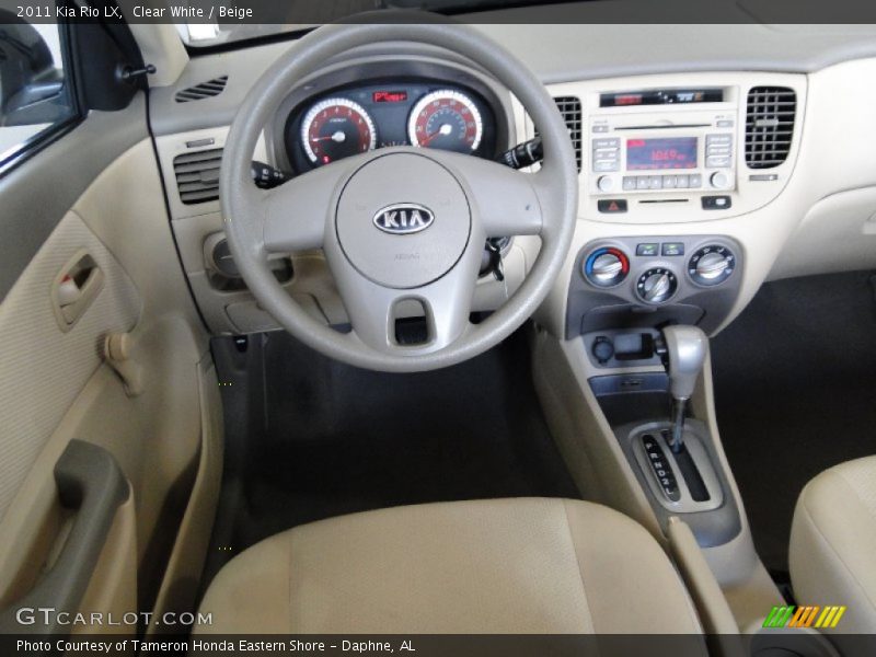 Clear White / Beige 2011 Kia Rio LX