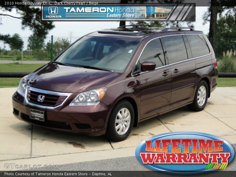 Dark Cherry Pearl / Beige 2010 Honda Odyssey EX-L