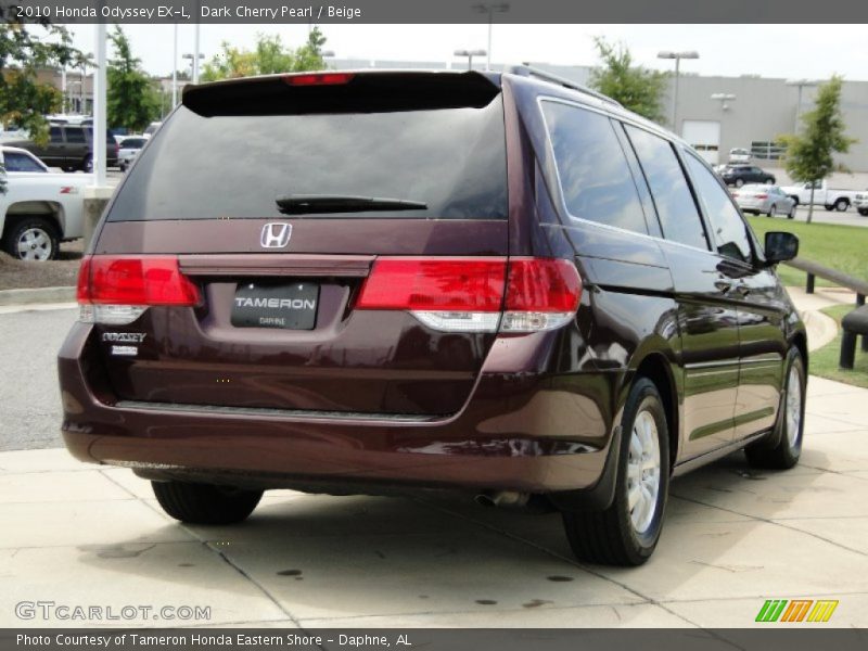 Dark Cherry Pearl / Beige 2010 Honda Odyssey EX-L
