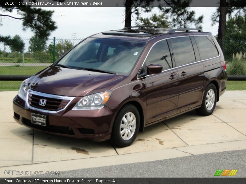 Dark Cherry Pearl / Beige 2010 Honda Odyssey EX-L