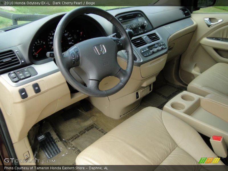Dark Cherry Pearl / Beige 2010 Honda Odyssey EX-L