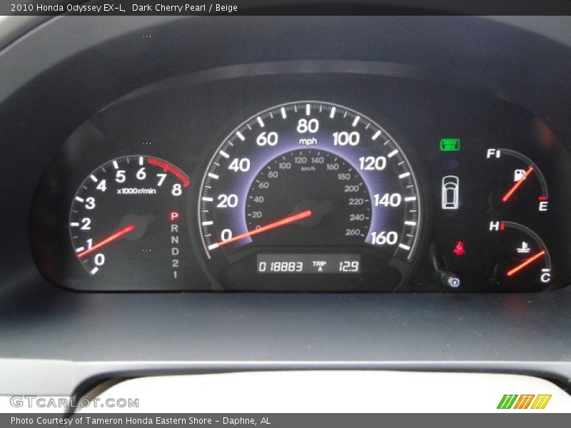 Dark Cherry Pearl / Beige 2010 Honda Odyssey EX-L
