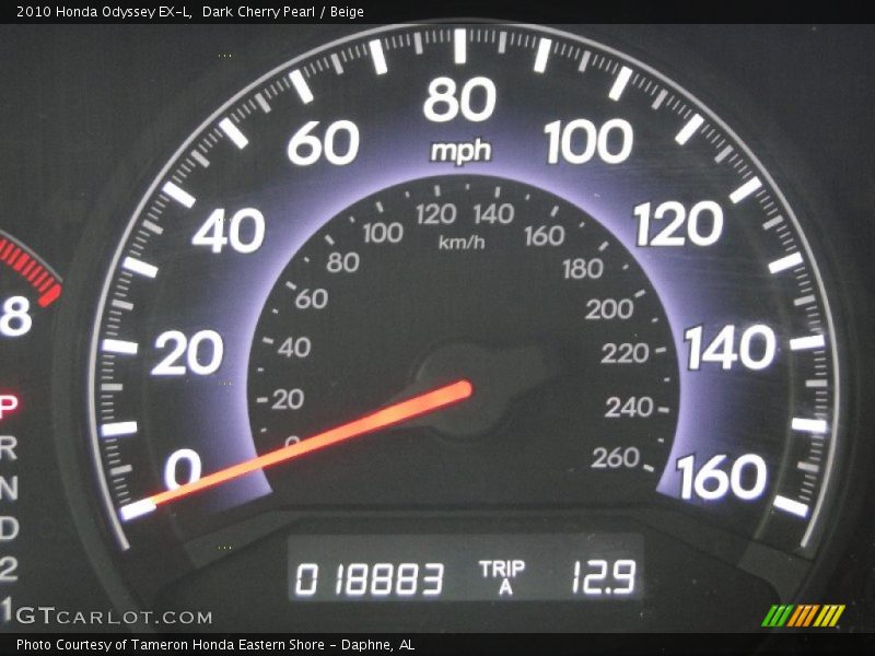 Dark Cherry Pearl / Beige 2010 Honda Odyssey EX-L