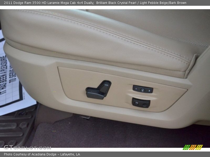 Brilliant Black Crystal Pearl / Light Pebble Beige/Bark Brown 2011 Dodge Ram 3500 HD Laramie Mega Cab 4x4 Dually