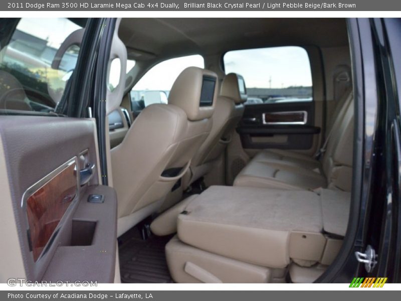 Brilliant Black Crystal Pearl / Light Pebble Beige/Bark Brown 2011 Dodge Ram 3500 HD Laramie Mega Cab 4x4 Dually