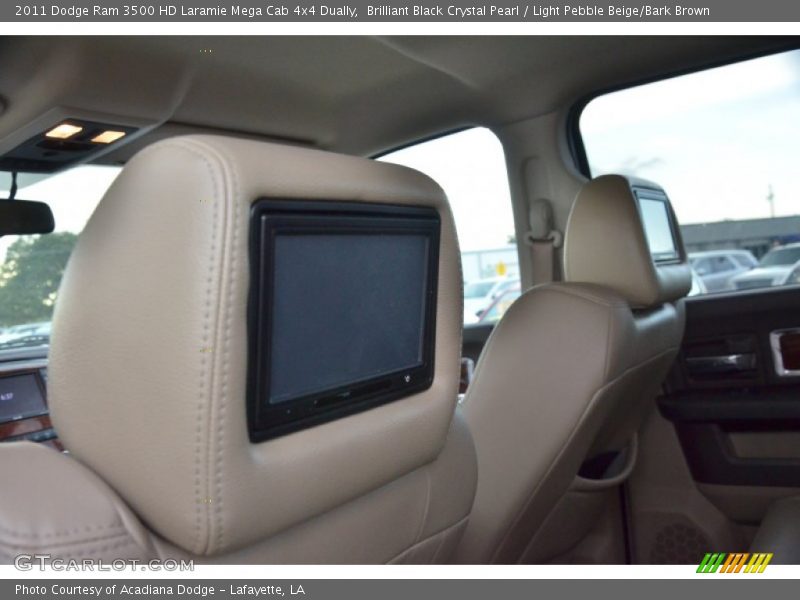 Brilliant Black Crystal Pearl / Light Pebble Beige/Bark Brown 2011 Dodge Ram 3500 HD Laramie Mega Cab 4x4 Dually