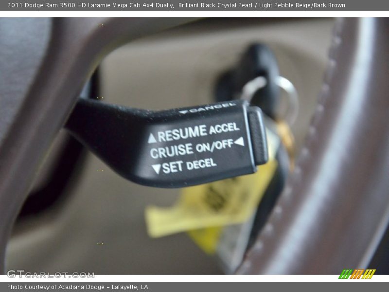 Brilliant Black Crystal Pearl / Light Pebble Beige/Bark Brown 2011 Dodge Ram 3500 HD Laramie Mega Cab 4x4 Dually