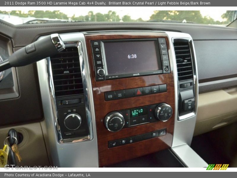 Brilliant Black Crystal Pearl / Light Pebble Beige/Bark Brown 2011 Dodge Ram 3500 HD Laramie Mega Cab 4x4 Dually