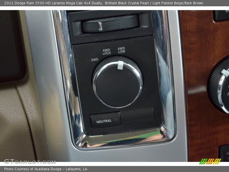 Brilliant Black Crystal Pearl / Light Pebble Beige/Bark Brown 2011 Dodge Ram 3500 HD Laramie Mega Cab 4x4 Dually