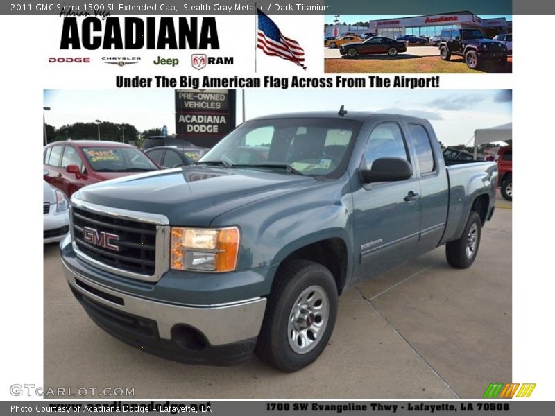 Stealth Gray Metallic / Dark Titanium 2011 GMC Sierra 1500 SL Extended Cab