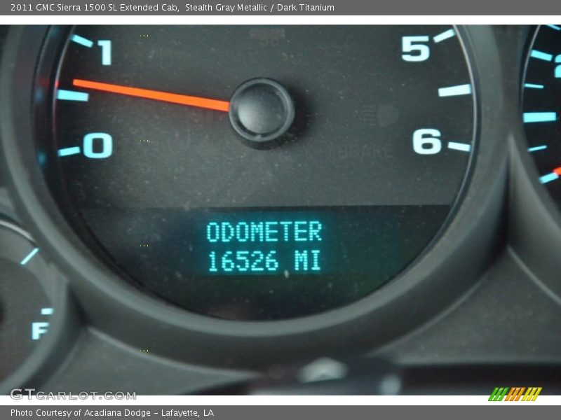 Stealth Gray Metallic / Dark Titanium 2011 GMC Sierra 1500 SL Extended Cab