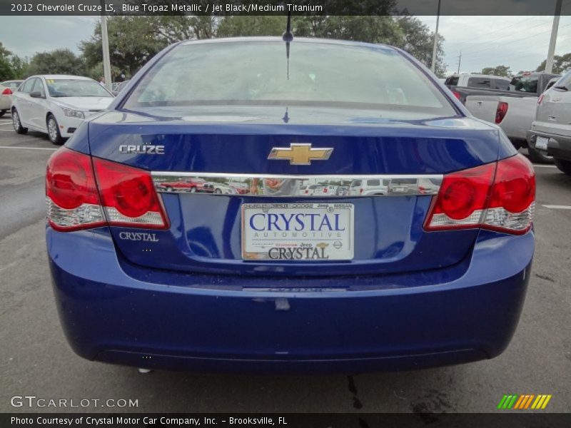 Blue Topaz Metallic / Jet Black/Medium Titanium 2012 Chevrolet Cruze LS