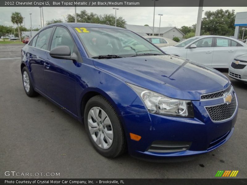 Blue Topaz Metallic / Jet Black/Medium Titanium 2012 Chevrolet Cruze LS