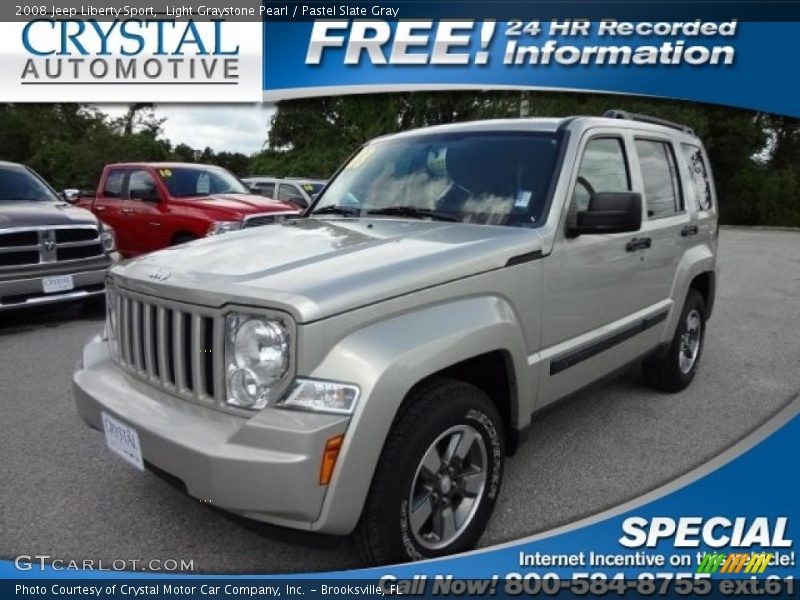 Light Graystone Pearl / Pastel Slate Gray 2008 Jeep Liberty Sport