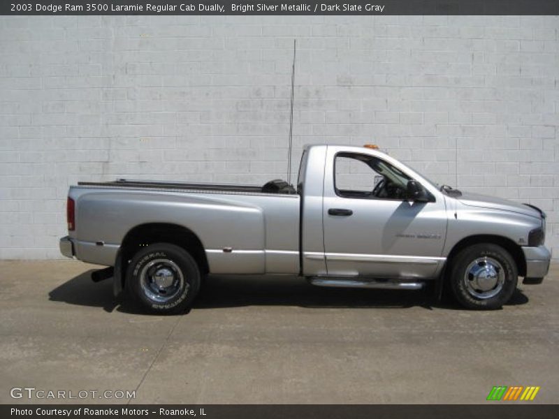 Bright Silver Metallic / Dark Slate Gray 2003 Dodge Ram 3500 Laramie Regular Cab Dually