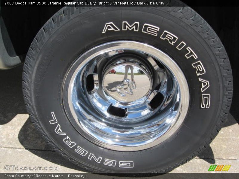Bright Silver Metallic / Dark Slate Gray 2003 Dodge Ram 3500 Laramie Regular Cab Dually