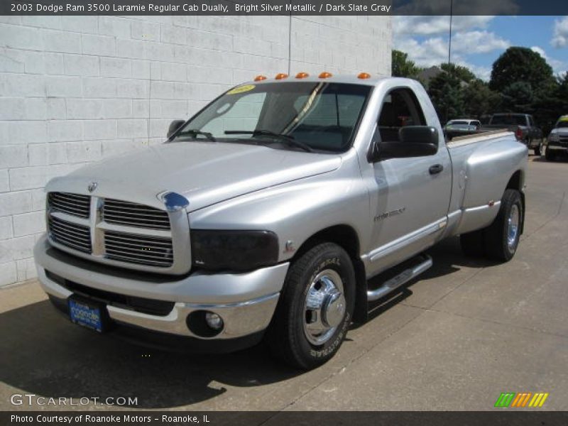 Bright Silver Metallic / Dark Slate Gray 2003 Dodge Ram 3500 Laramie Regular Cab Dually