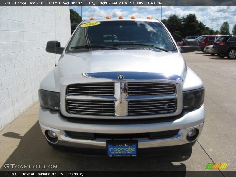 Bright Silver Metallic / Dark Slate Gray 2003 Dodge Ram 3500 Laramie Regular Cab Dually