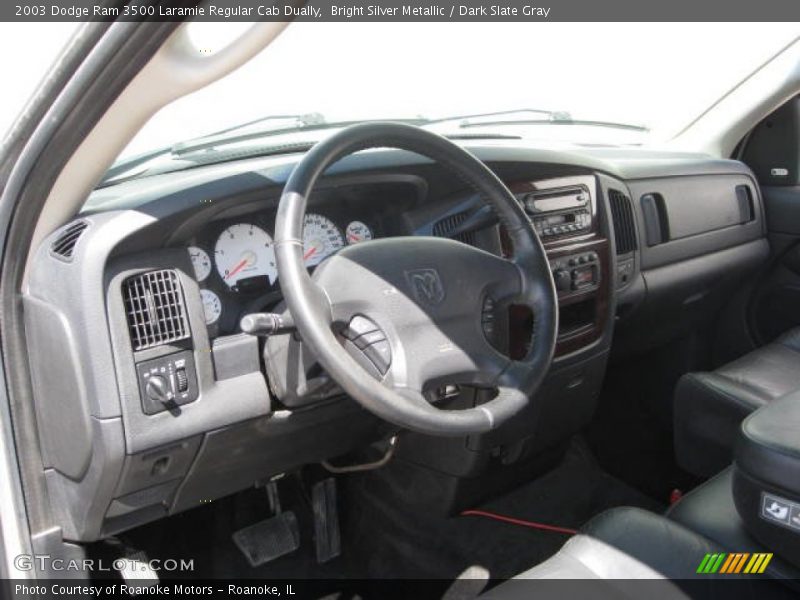 Bright Silver Metallic / Dark Slate Gray 2003 Dodge Ram 3500 Laramie Regular Cab Dually