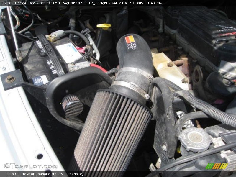 Bright Silver Metallic / Dark Slate Gray 2003 Dodge Ram 3500 Laramie Regular Cab Dually