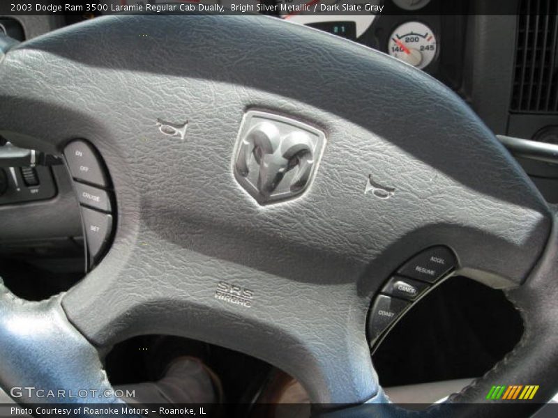 Bright Silver Metallic / Dark Slate Gray 2003 Dodge Ram 3500 Laramie Regular Cab Dually