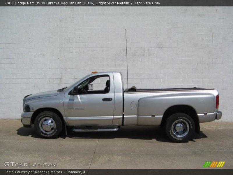 Bright Silver Metallic / Dark Slate Gray 2003 Dodge Ram 3500 Laramie Regular Cab Dually