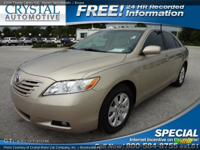 Desert Sand Metallic / Bisque 2009 Toyota Camry XLE